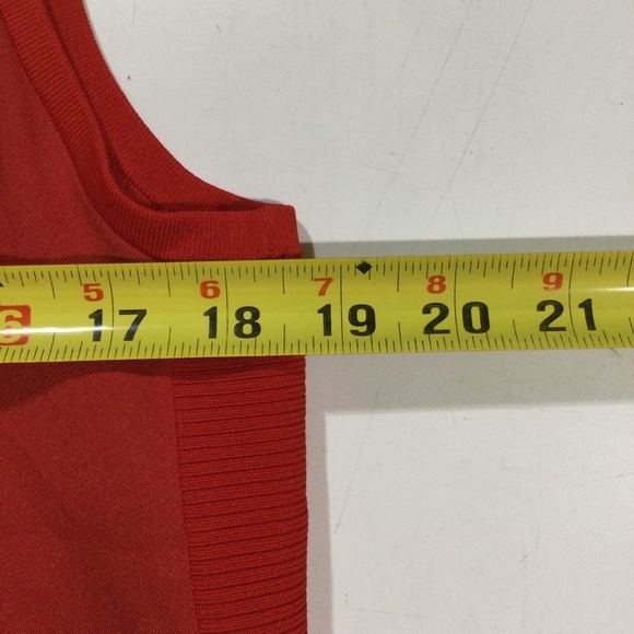 Ted Baker Womans Size 6 V Neck Sleeveless Jumper Career CasualBlouses In Red - Picture 10 of 12